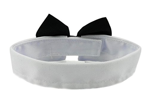 Diyafas 2 x Baumwolle Haustier Fliege Hundekrawatte Katzen Welpen Formelle Halsband Halsketten Einstellbar Krawatte Bowknot für Hochzeit Party