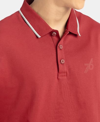 Image of Jockey 3911 Men Super Combed Cotton Rich Solid Half Sleeve Polo T-Shirt (Prints May Vary)