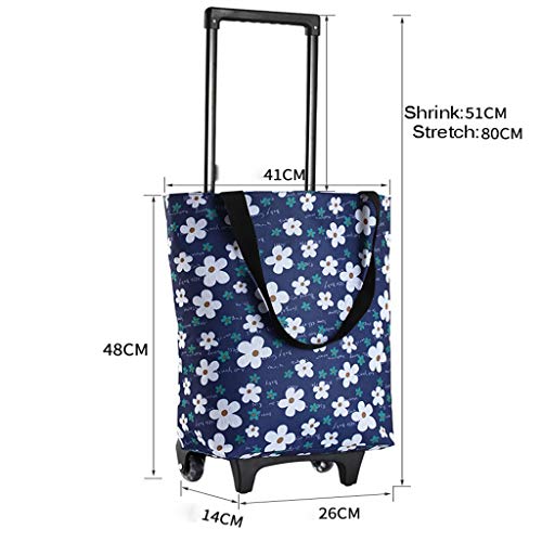 Carro plegable para compras con ruedas y bolsa miniatura 5