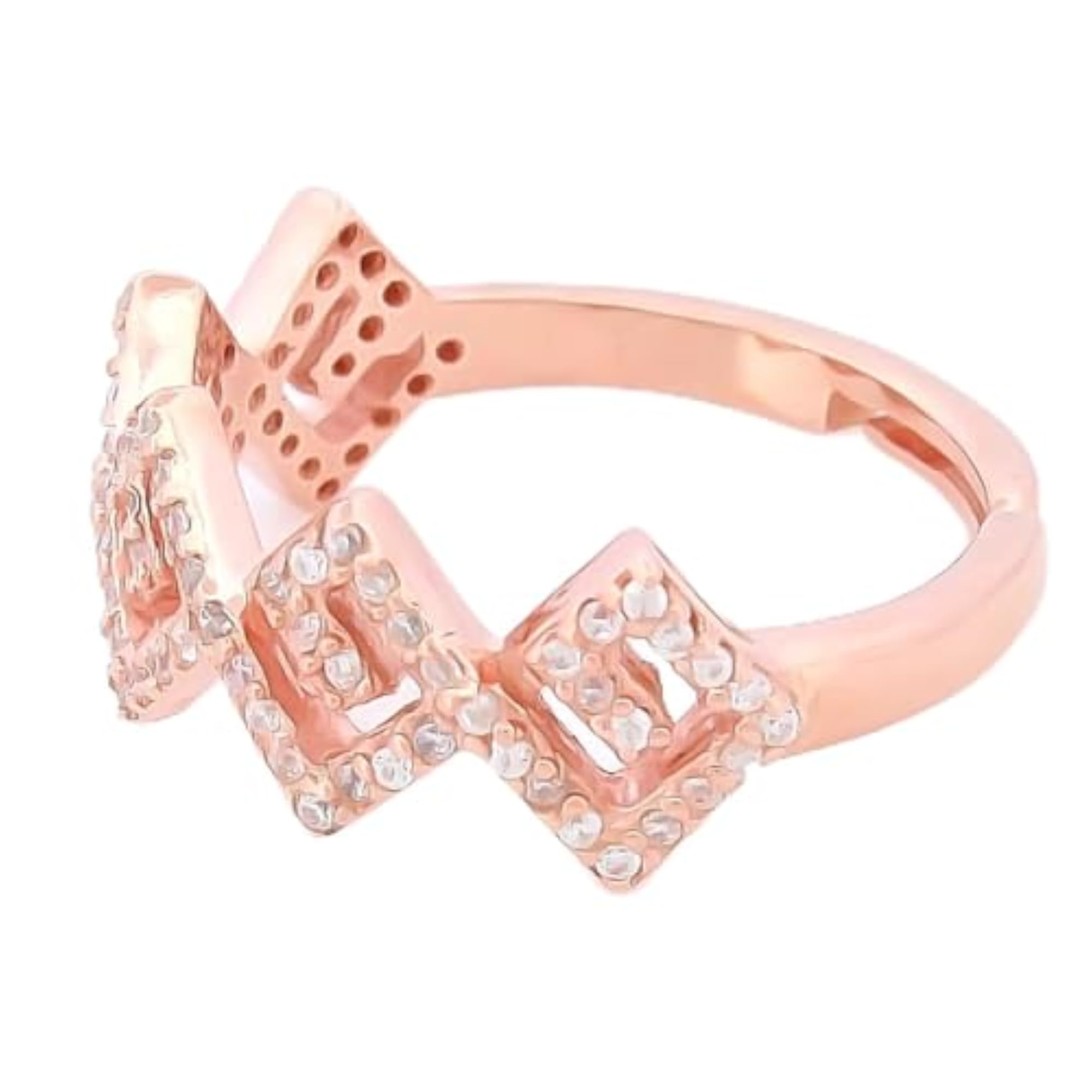 Women's S925 Sterling Silver Zigzag Design Ring