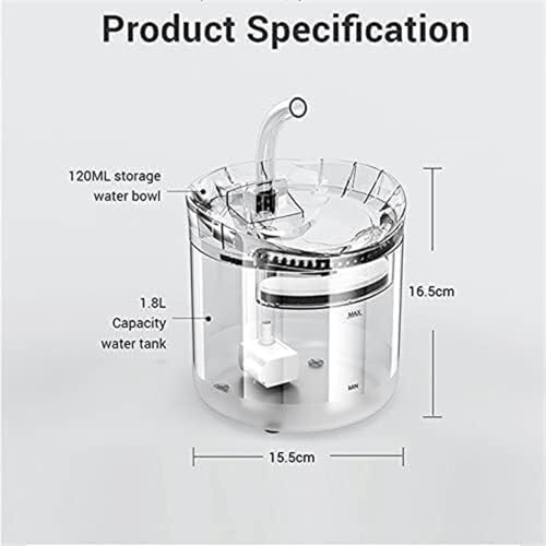 Fuente automática para agua para gatos y perros REAGAR 1.8L miniatura 2