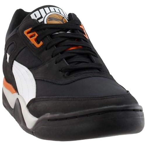 PUMA Puma Unisex-Adult Palace Guard Sneaker, Black White-Orange Popsicle, 10 M US