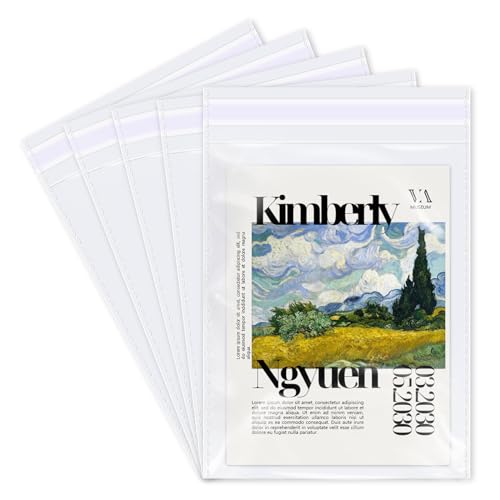 iMailer - 1000 Pcs - 8 x 10 Clear Plastic Cellophane Bags - Resealable Self Sealing Cello Bags for Artwork Cards & Envelopes Photo Prints Candies
