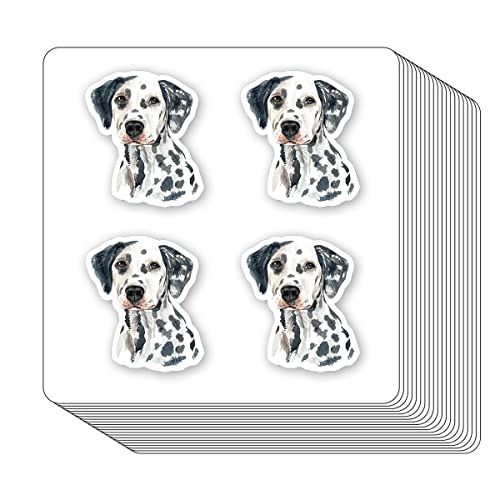 Lot de 80 autocollants en forme de chien dalmatien de 2,5 cm pour scrapbooking, arts, artisanat, bricolage, calendriers, journaux