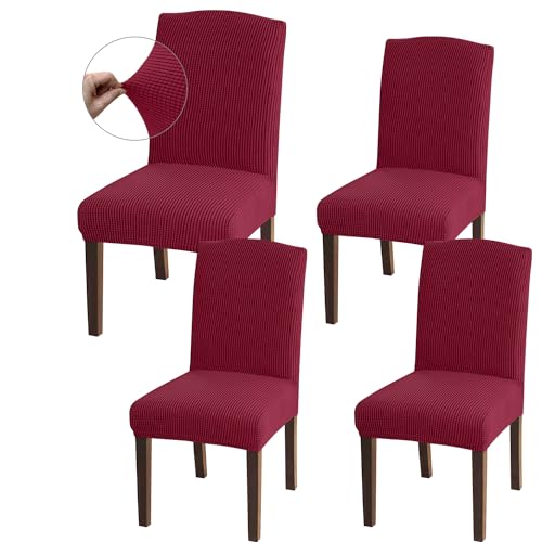 Granbest High Stretch Dining Chair Slipcovers, Universal Fit Jacquard Parson Dining Chair Covers