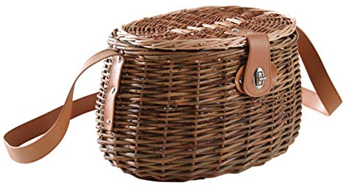 JARDIN DECO Panier de pêche en Osier Brut