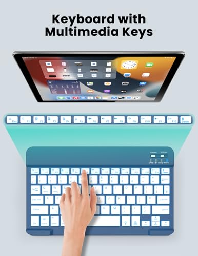 Teclado inalámbrico retroiluminado universal Bluetooth y mouse para tablet LAMA 6