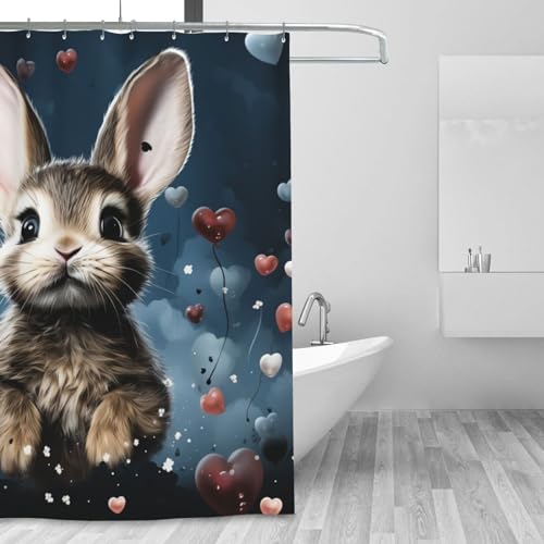 Rideau de douche imperméable style rustique et résistant pour salle de bain