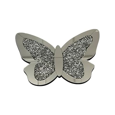 SPARKLE PALACE® Crushed Diamond Crystal 60x40cm Butterfly - Silver Sparkle Hanging- Crushed Diamond Home Accessories Cover