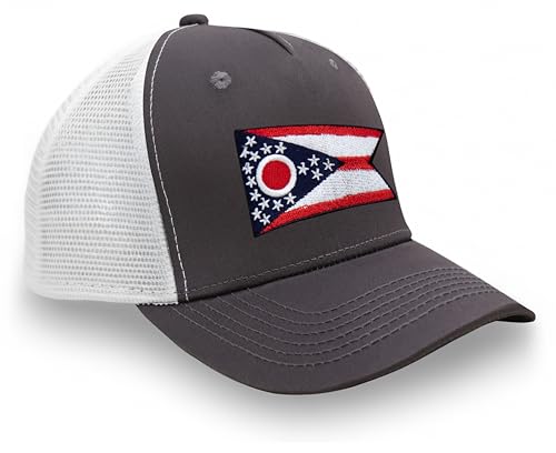 Image of International Tie State Hat for Men and Women, Adjustable Snapback Trucker Baseball Cap with Embroidered Patch