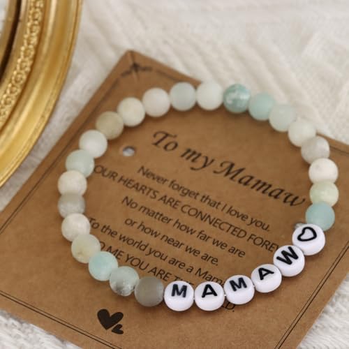 HUTIMY Gifts for Mamaw Birthday from Grandchildren Best Grandma Mothers Day Mamaw Bracelet4
