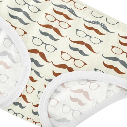 Girls' Underwear Glasses Mustache Yellow Toddle Brief Panties 23026914