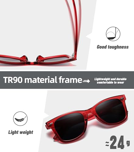 Image of MEETSUN Polarized Sunglasses for Women Men Classic Retro Square Frame Driving Sun Glasses UV Protection
