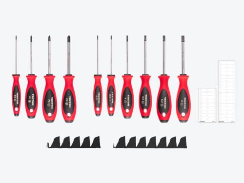 Image of TEKTON Phillips and Slotted Screwdriver Set, 10-Piece | DWZ90106 | 4 Inch Shanks, P0 - P3, 3 - 8 mm, Modular Organizers