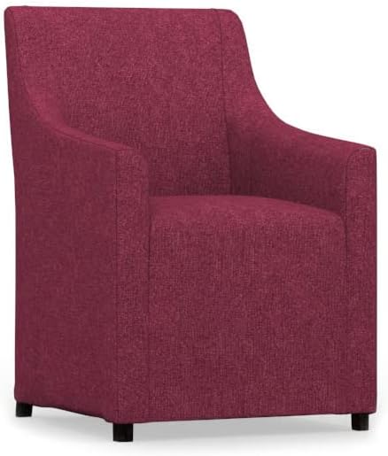 comfortly Chair Slipcover Replacement Hand Made Compatible with SAKARIAS Armchair Long Skirt - Covers ONLY (Crown - Chianti)