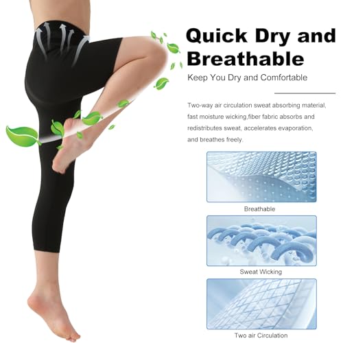 2 Pack Compression Pants Boys Youth Leggings One Leg Compression Tights for Basketball Sports Athletic Base Layer3