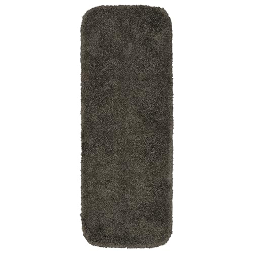 Garland Rug Serendipity 22 in. X 60 in. Shaggy Nylon Washable Bath Rug Runner Chocolate - Soft, Absorbent, and Stylish for Your Bathroom