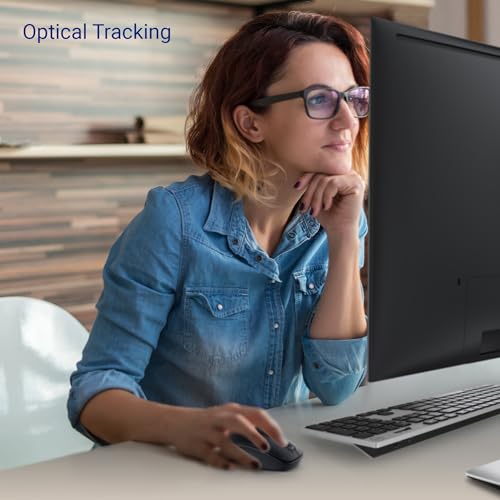 Dell WM118 Wireless Mouse, 1000DPI, 2.4 Ghz with USB Nano Receiver, Optical Tracking, 12-Months Battery Life, Plug and Play, Ambidextrous - Black - Image 2