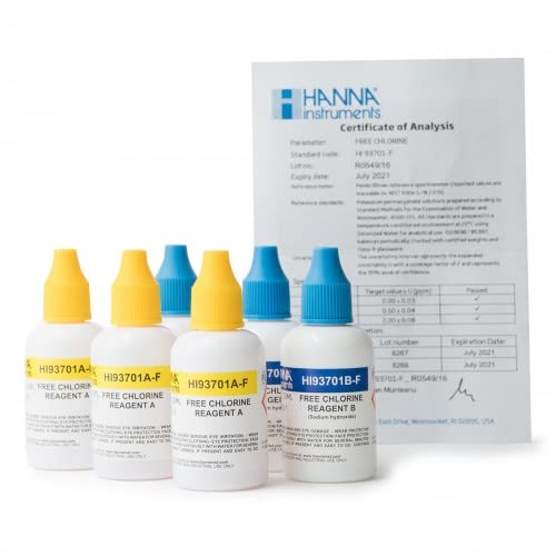 Reattivo Cloro Liquido Senza Liquido Hanna HS93701-F 300 Test