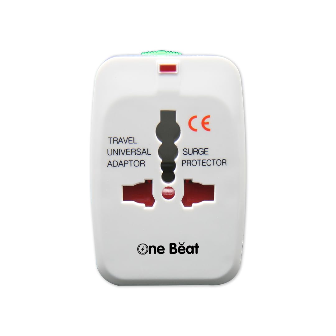 Worldwide All in One Universal Travel Adapter 1 Type C, 2 USB A Ports International Plug Adapter for Cell Phones, Tablets, Camera: White-image-3