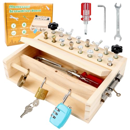Montessori Spielzeug Schraubendreher Board Set,Motorikspielzeug...