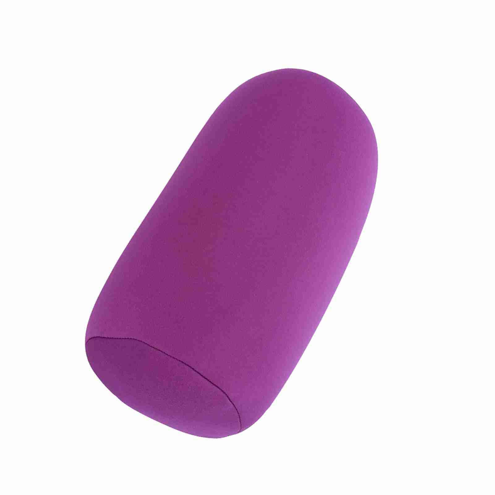 Oreiller en Rouleau de Coussin de Dos en Microbilles pour Un Soutien du Cou et Un Sommeil Confortable, à la Maison et en Voyage, 1 Oreiller (Purple)