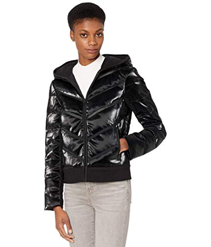 Blanc Noir Freestyle Mesh Inset Puffer Black XL