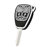 CHATYYD Key Fob Cover for Jeep, Soft TPU Car Key Cover Compatible with Jeep Liberty 2005-2012 Wrangler Compass Patriot 2007-2017 Accessories (Black)