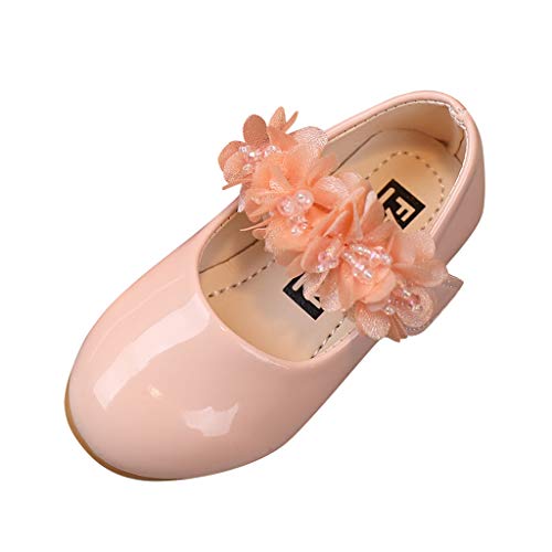 FIN86 Baby Shoes Kids Girls Spring and Autumn Soft Soled Flower Solid Casual Sandals Princess Shoes Pink