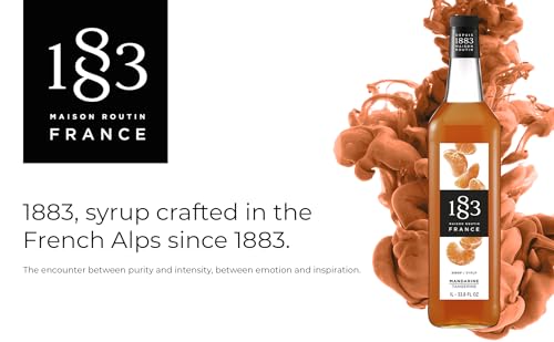 Image of 1883 Tangerine for Drinks, Made in France, 1 Liter Glass Bottle