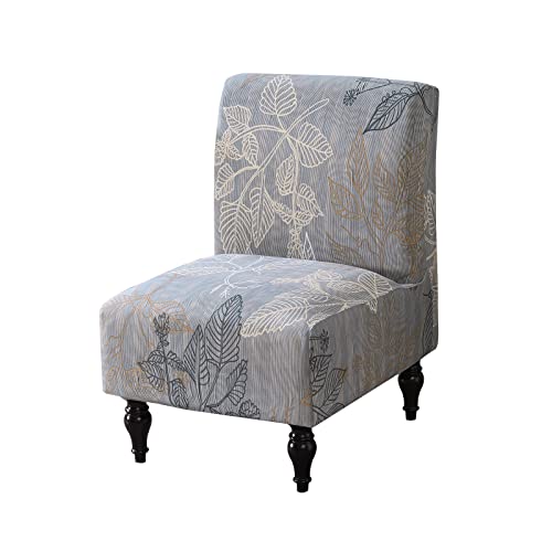 Image of Eco-Ancheng Armless Chair Slipcover - Removable, Washable, Printed Accent Chairs for Living & Dining Room