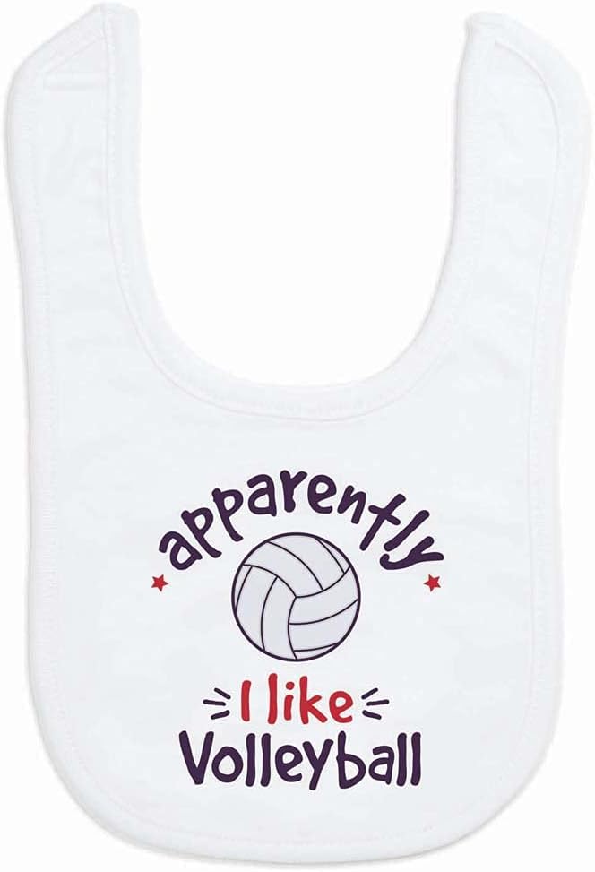 ChalkTalkSPORTS Volleyball Baby Bib - Soft Microfiber Infant Bib - Volleyball Baby Gift - Multiple Designs