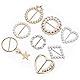 Pssopp 8Pcs Perle Schnallen Glänzende Schalschnalle Frauen Mädchen Schal Verschluss Clips Kleidung Ring Wrap Halter für Halstuch T-Shirt Schal