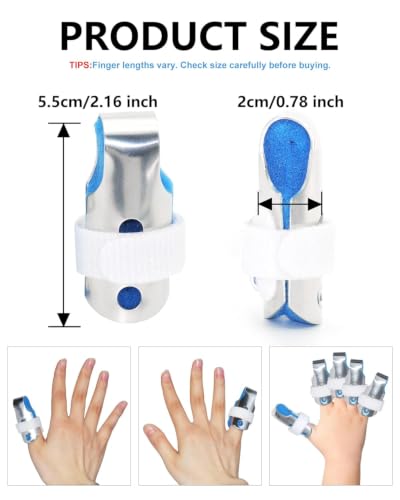 Image of Pinky Finger Splints Kids, Trigger Finger Braces, 8PCS, Small | For Broken Fingers, Arthritis and Knuckle Support; Finger Brace Stabilizers for Joint Immobilization