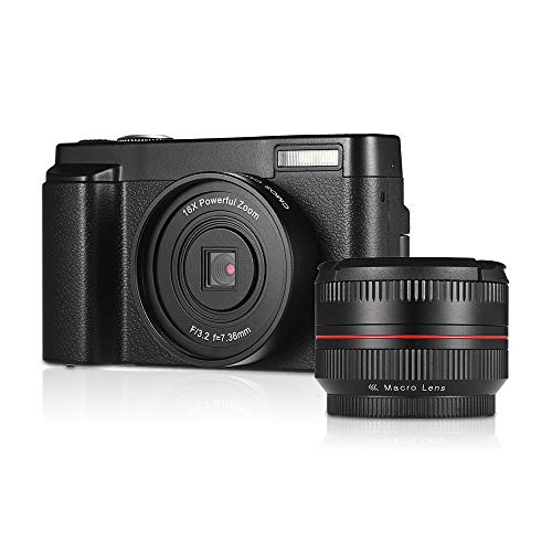 Dounan Tragbare Full HD 1080P 24MP Digitalkamera mit 3-Zoll-Bildschirm Unterstützung für Foto- und Videoaufnahmen 16…