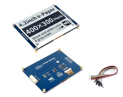 Image of 4.2inch e-Paper Module E-Ink Display Compatible with Raspberry Pi 5 /4B /3B+ /Zero /Zero W /Zero 2W /Pico /Pico W /Pico 2 /Pico 2W, 400x300 Pixels, Black /White Color SPI Interface, Support Partial Refresh