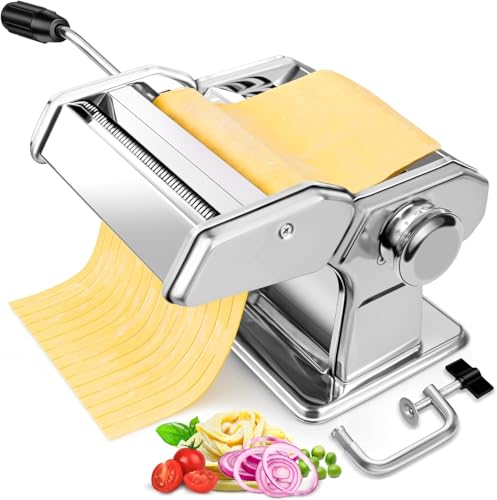 Pasta Maker Stainless Steel Pasta Machine for Noodles & Spaghetti Maker