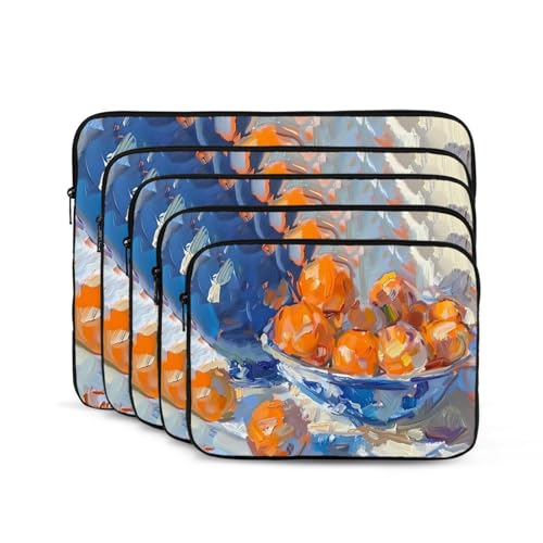 Oil Painting Fruit Plate Laptop Sleeve Case 15 Inch Suitable For Notebook Computer Tablet Traveling Carrying Simple Case2