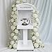 ZLPOWER Audio Guest Book Stand Phone Booth for Wedding Party Leave a Message Video Phone Wedding Decoration Telephone Booth Box Audio Guestbook Stand White Recording Table