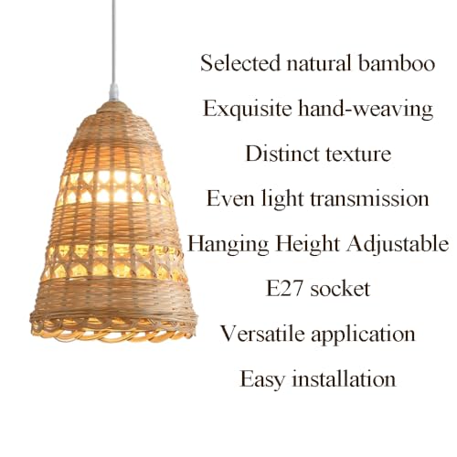 Suspension en bambou tressé main lustre artisanal d'exception