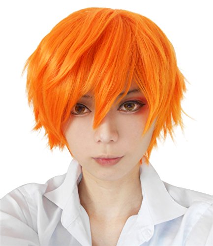 Nuoqi Men's Anime Hinata Syouyou 25cm Short Orange Straight Cosplay Wig