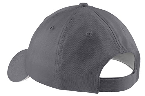 Port & Company Unisex-Adult Sandwich Bill Cap CP85 -Charcoal/Wh One Size
