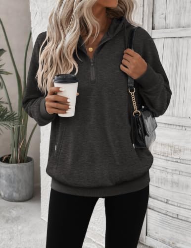 Image of Zeagoo Hoodies for Women Half Zip Up Oversized Sweatshirt Fall Clothes 2026
