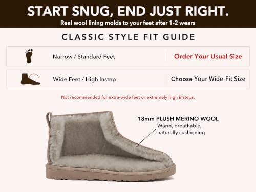 Image of 100% Sheepskin Mini Boots with Arch Support Options: Warm to -22F
