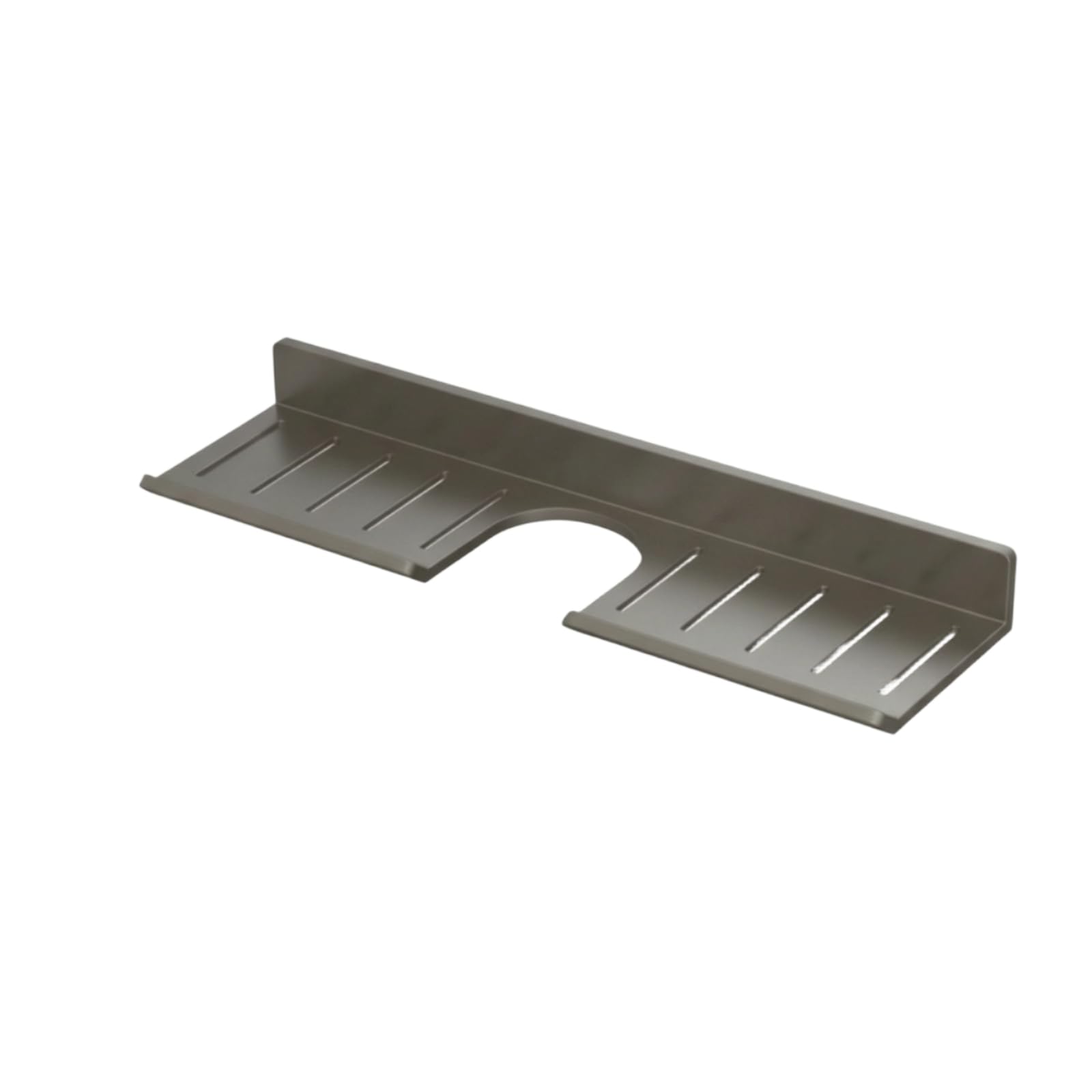 Mensola sopra Lavandino senza Foratura Mensola sopra Rubinetto Resistente All'acqua Organizer da Bagno per Affittuari, 60CM, Grigio Canna Di Fucile