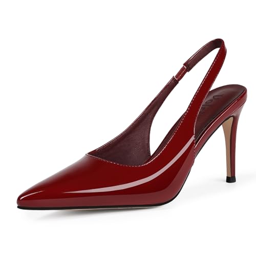 Slingback Heels for Women Pointed Closed Toe Stiletto Pumps Slip-On Dress Shoes Elegant Comfortable Women's Heels for Party Wedding