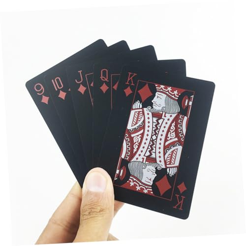 wasserdichte PVC Pokerkarten Set Rot Langlebige Biegsame Spielkarten aus Kunststoff Kreative Farben für Familie und Freunde Inklusive Praktischem Papierbox aufbewahrungsset – Bild 8