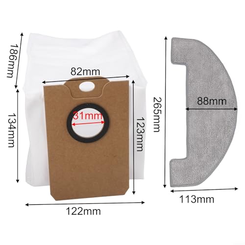 MONSGA MS1 MAX Robot Vacuum Cleaner Accessories 13Pcs Replacement Parts Microfiber Mop Pads Dust Filtration Bags Fit