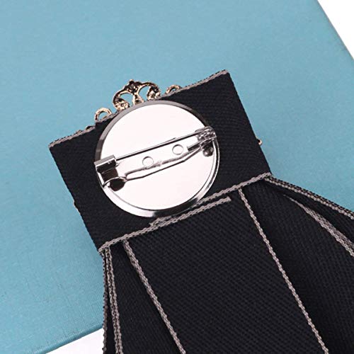 Canjoyn Women Girls Pre Tied Bow Tie Rhinestone Brooch Pin Wedding Party Neck Tie thumb #4
