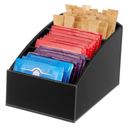 GLEAVI Bar Supplies Holder Counter Tea Bag Holder Portable Sugar Bag Box Organizer